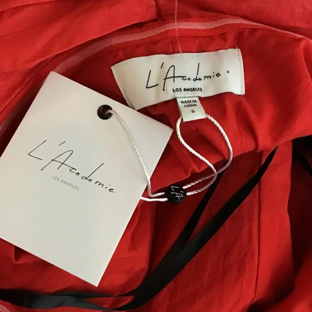 L’Academie Dress Red Juni Off Shoulder Revolve S - Picture 8 of 9